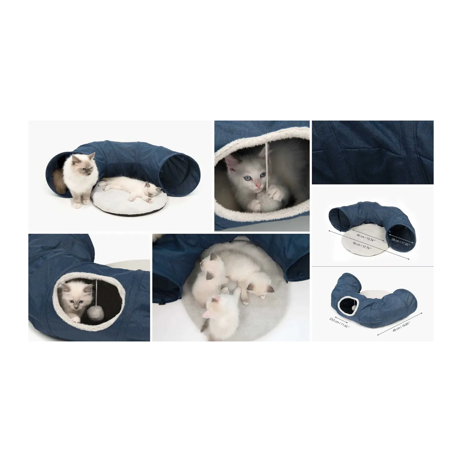 Catit Vesper, мягкий тоннель для кошек с подушкой