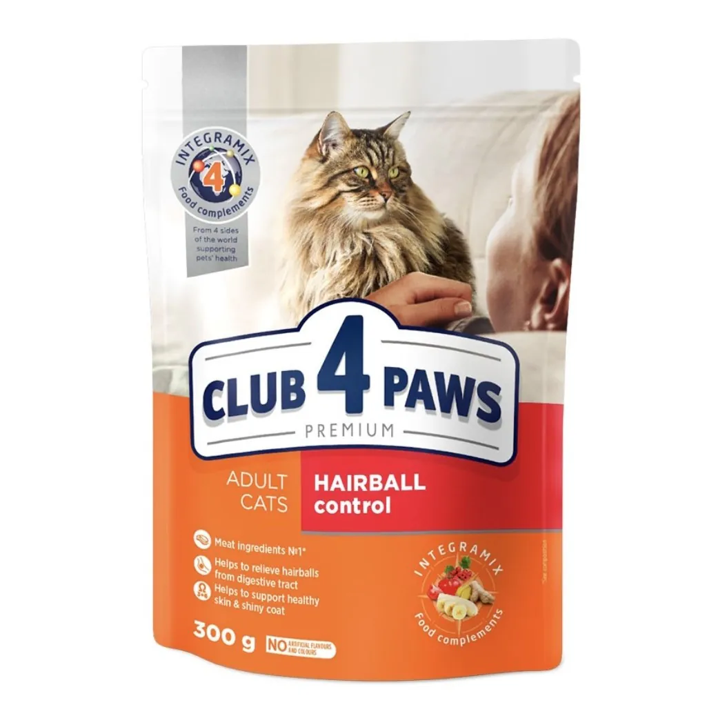 Club 4 Paws Hairball Control, 300 г