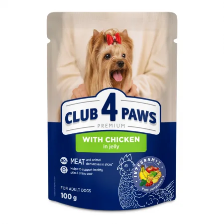 Club 4 Paws курицей в желе, поштучный пауч 100 г