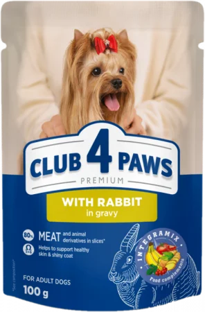 Club 4 Paws кроликом в соусе, поштучный пауч 100 г