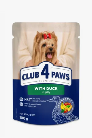 Club 4 Paws уткой в желе, поштучный пауч 100 г