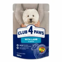 Club 4 Paws ягнёнком в соусе, поштучный пауч 100 г