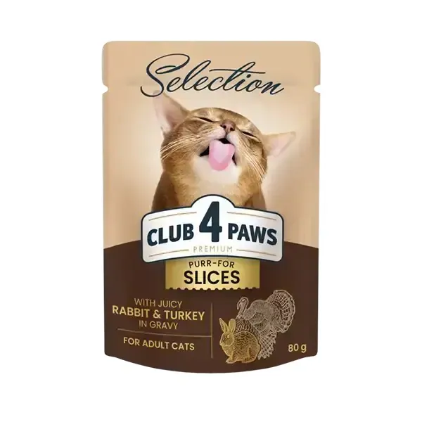 Club 4 Paws+, iepure în sos, 80 g