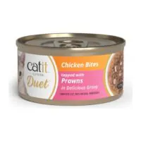 Catit Cuisine Duet, курица с креветками, кусочки в соусе, 75 г