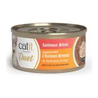 Catit Cuisine Duet, лосось с куриной грудкой, кусочки в соусе, 75 г