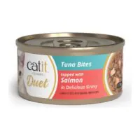 Catit Cuisine Duet, тунец с лососем, кусочки в соусе, 75 г