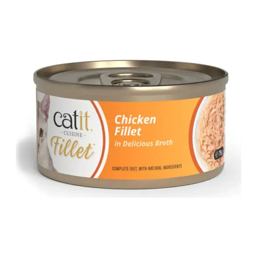 Catit Cuisine Fillet, куриное филе в бульоне, 75 г