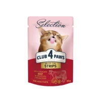 Club 4 Paws Mousse говядиной и брокколи мусс, поштучный пауч 85 г