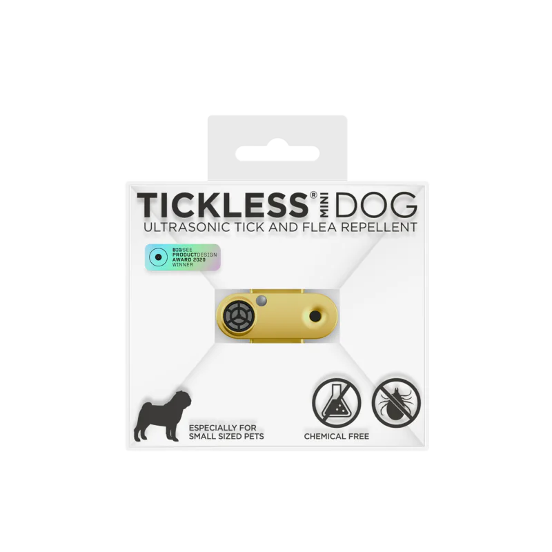 Tickless Ультразвуковой отпугиватель клещей и блох Mini Dog Gold