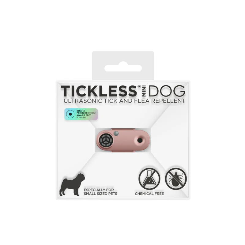 Tickless Ультразвуковой отпугиватель клещей и блох Mini Dog Rosegold