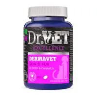 Dr. Vet DermaVet, витамины для собак и кошек, для кожи и шерсти, 100 таблеток
