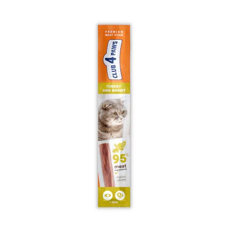 Club 4 Paws Snack индейка с кроликом, поштучный мягкий стик 5 г