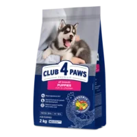 Club 4 Paws Junior All Breeds с курицей — сухой корм для щенков всех пород