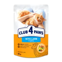 Club 4 Paws Premium ягнёнком в соусе, поштучный пауч 85 г