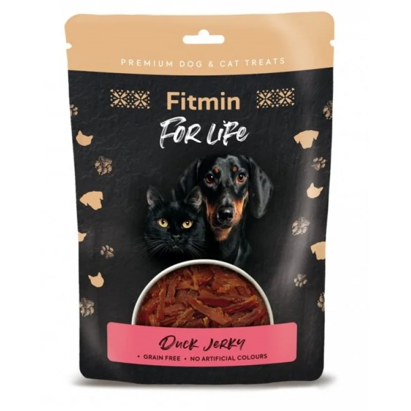Fitmin For Life Treat Duck Jerky, лакомство для собак, утиное вяленое, 70 г