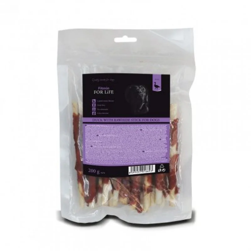 Fitmin For Life Duck Rawhide, лакомство для собак, прессованная утка, 200 г
