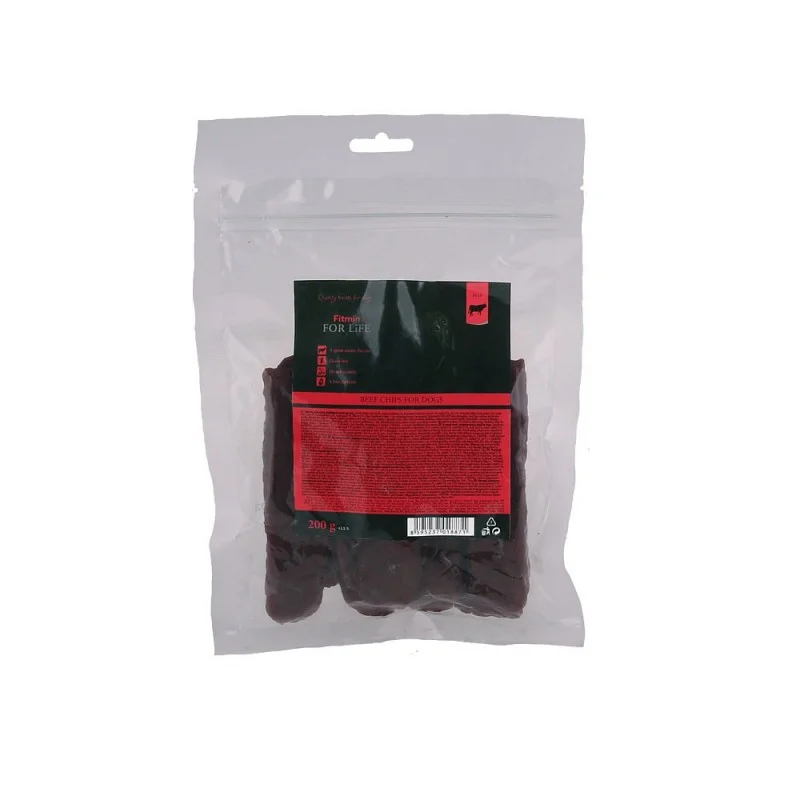Fitmin For Life Treat Chips, лакомство для собак, говядина, 200 г