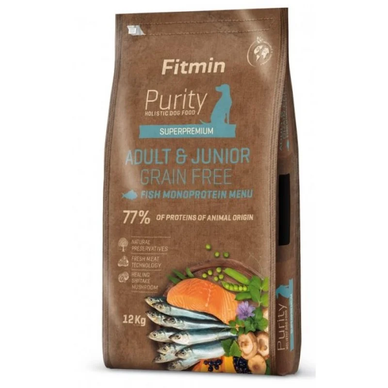 Fitmin Purity GF Adult & Junior, рыба, 12 кг