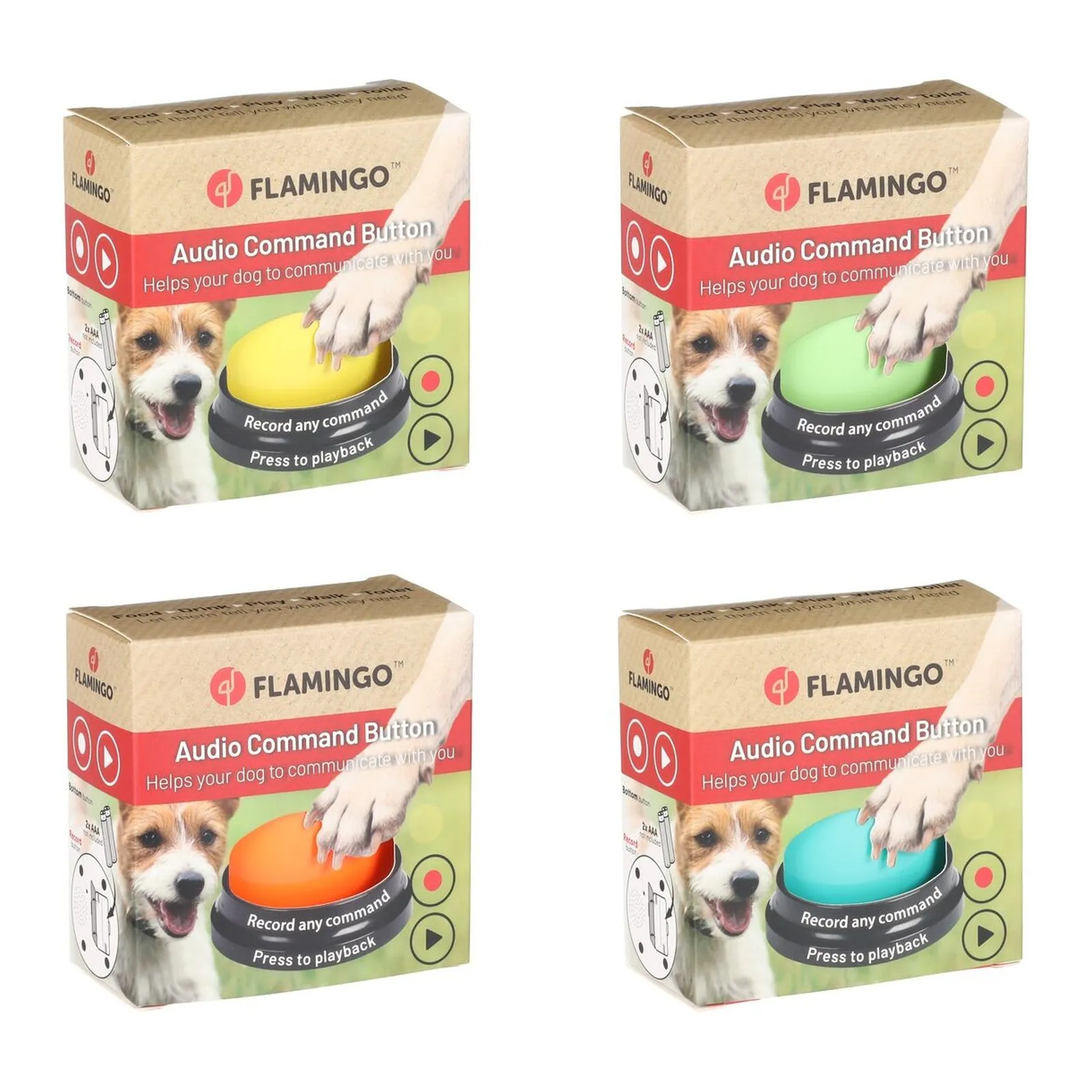 Flamingo Аудиокнопка для общения с собакой Karao