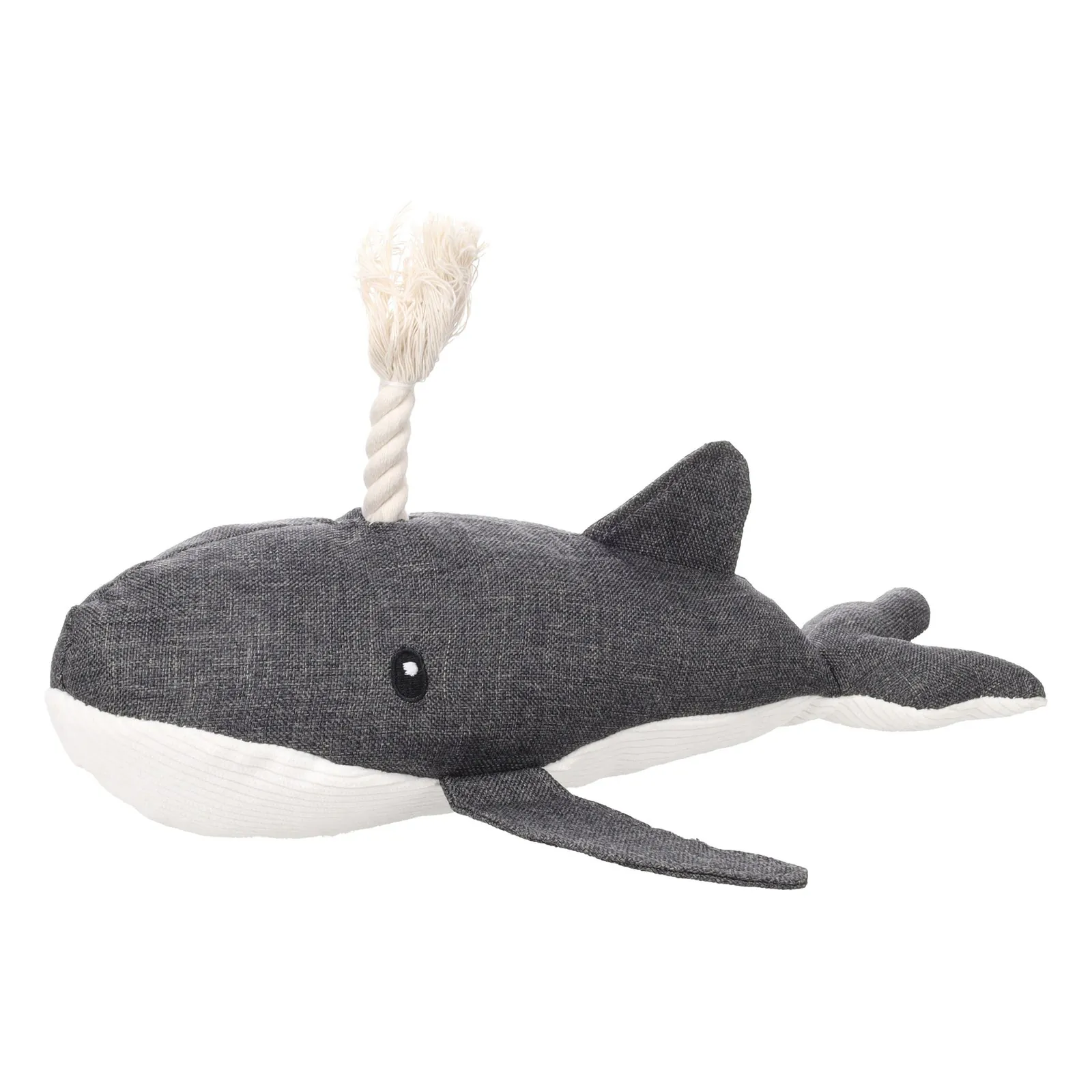 Flamingo Flipper Whale, мягкая игрушка для собак с канатом