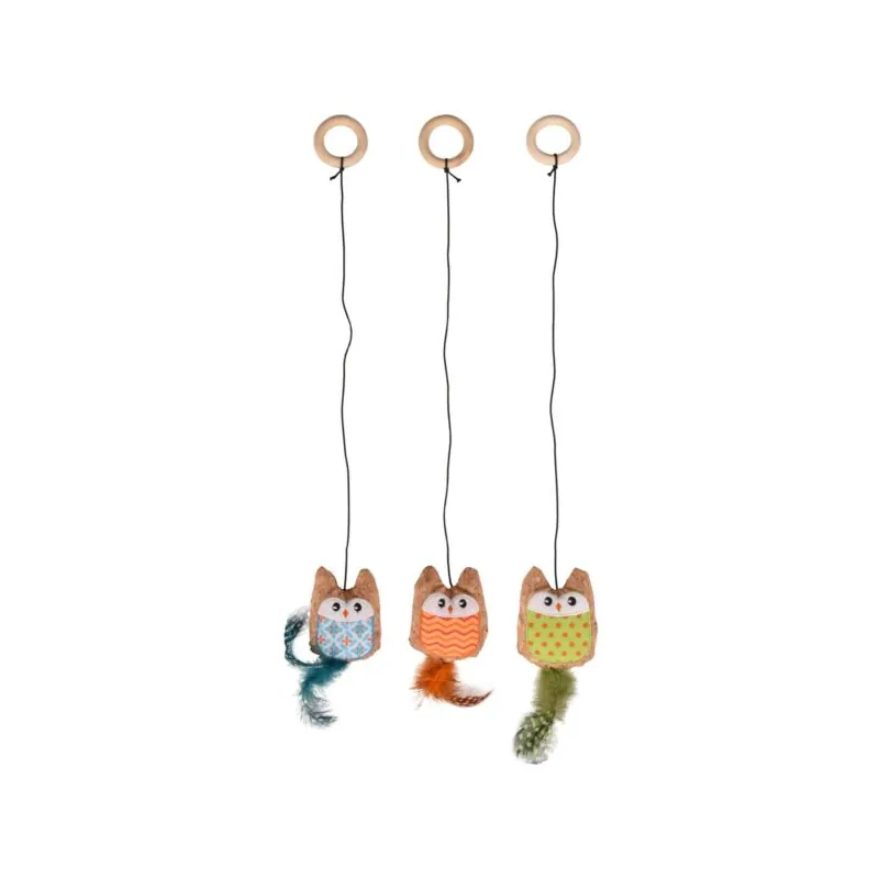 Flamingo Игрушка для кошек Kirk сова на верёвке