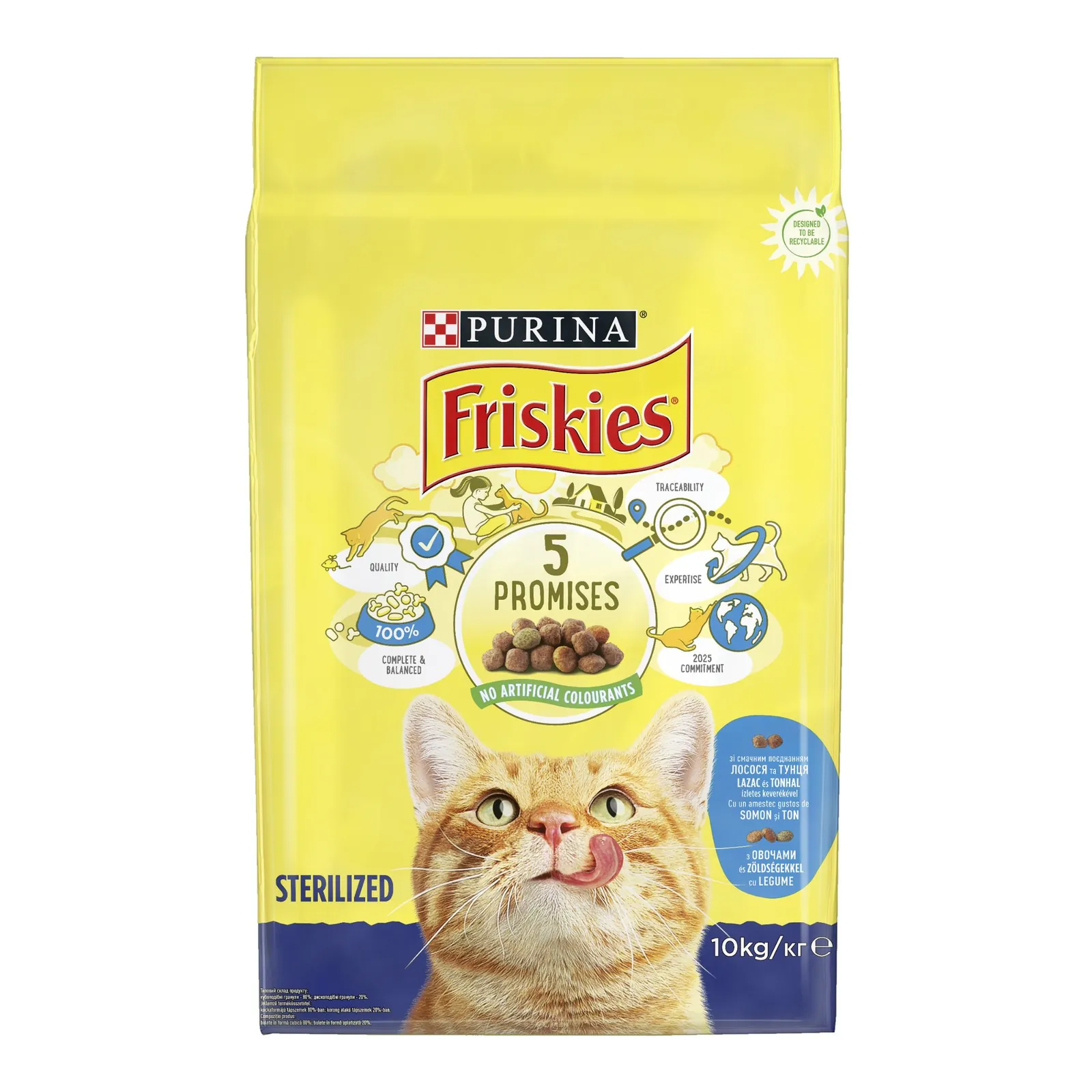 Friskies Sterilised с лососем, 10 кг