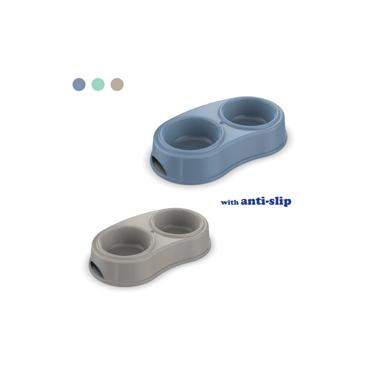 Georplast Миска двойная пластиковая нескользящая Double Pet Bowl