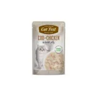 Cat Fest, треска с курицей, в желе, 70 г