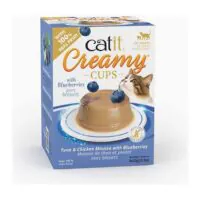 Catit Creamy Cups, мусс из тунца и курицы с черникой, 4×25 г