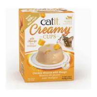 Catit Creamy Cups, куриный мусс с манго, 4×25 г