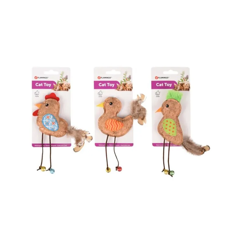 Flamingo Игрушка для кошек Kirk птичка, в ассортименте