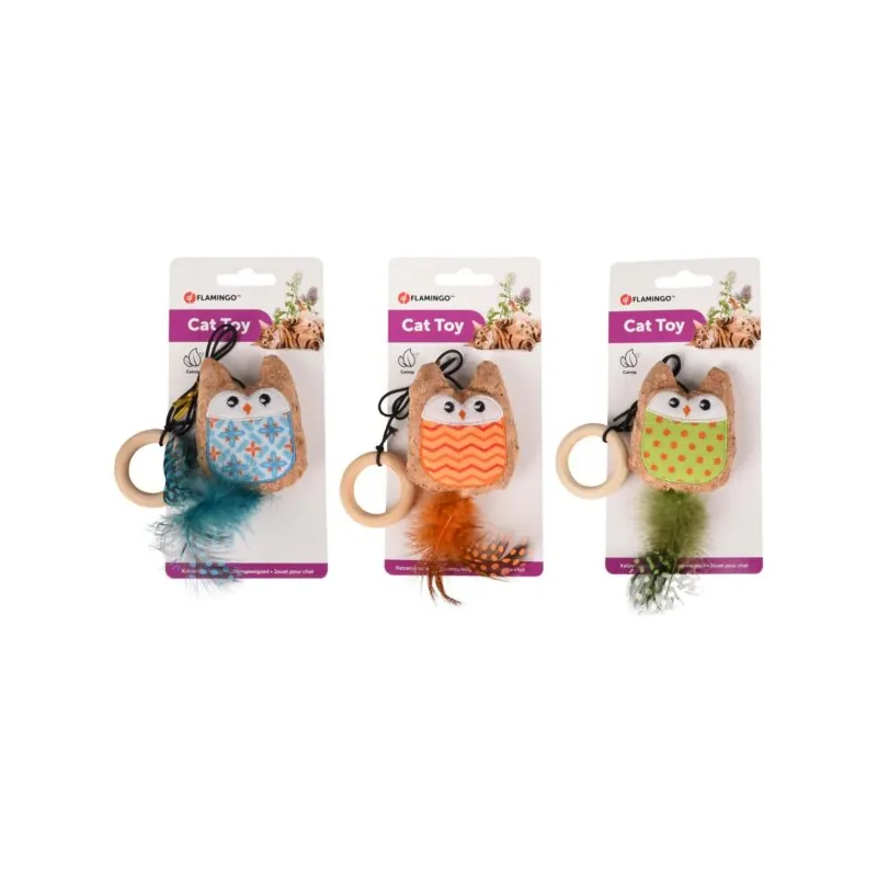 Flamingo Игрушка для кошек Kirk сова на верёвке