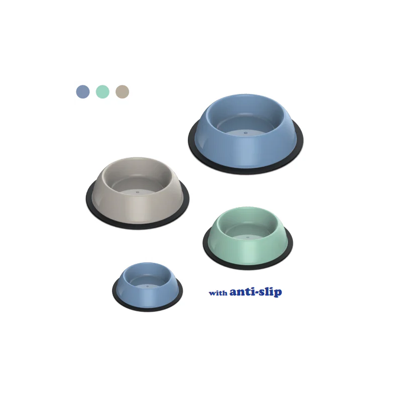 Georplast Миска пластиковая круглая нескользящая Silver
