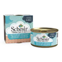 Schesir Kitten, тунец с алоэ, в желе, 85 г