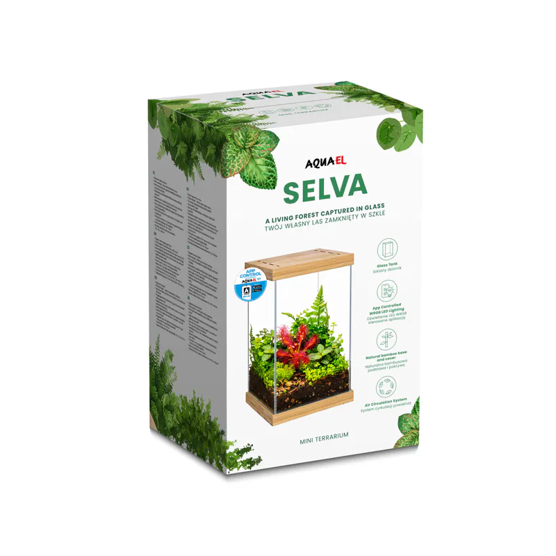 Aquael Selva Mini, террариум с WRGB LED-подсветкой, 20×20×30 см