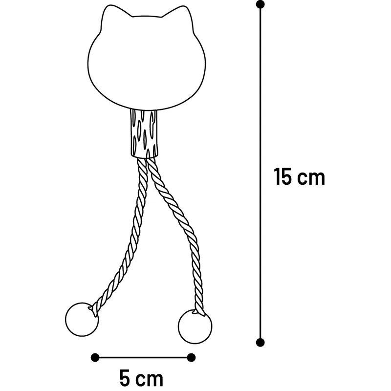 Flamingo Katti, игрушка-котик из кошачьей мяты и мататаби, 15 см