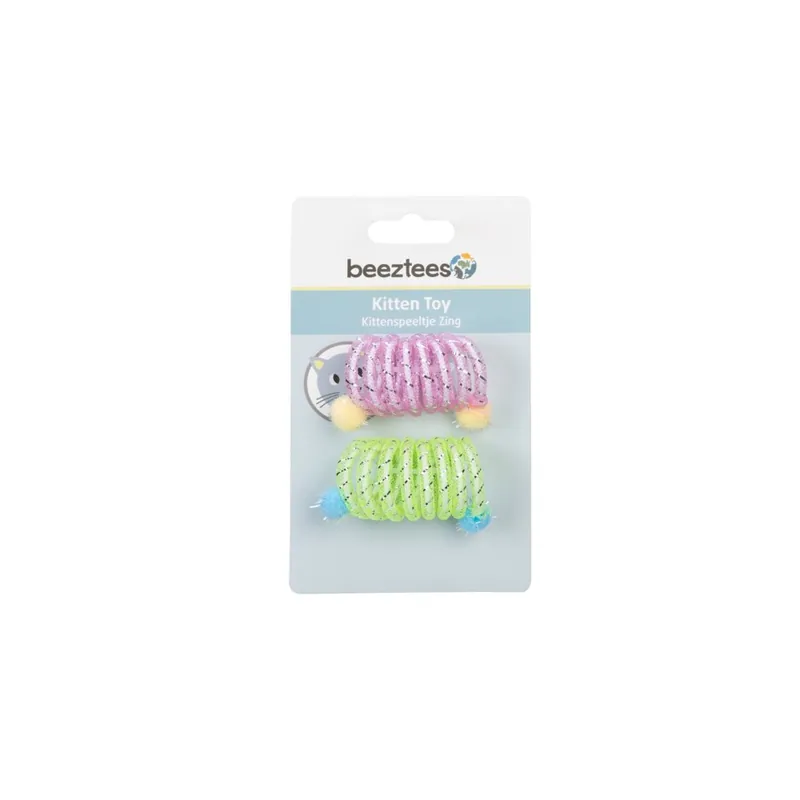 Beeztees Zing, пружинки для котят с помпонами, 2 шт.