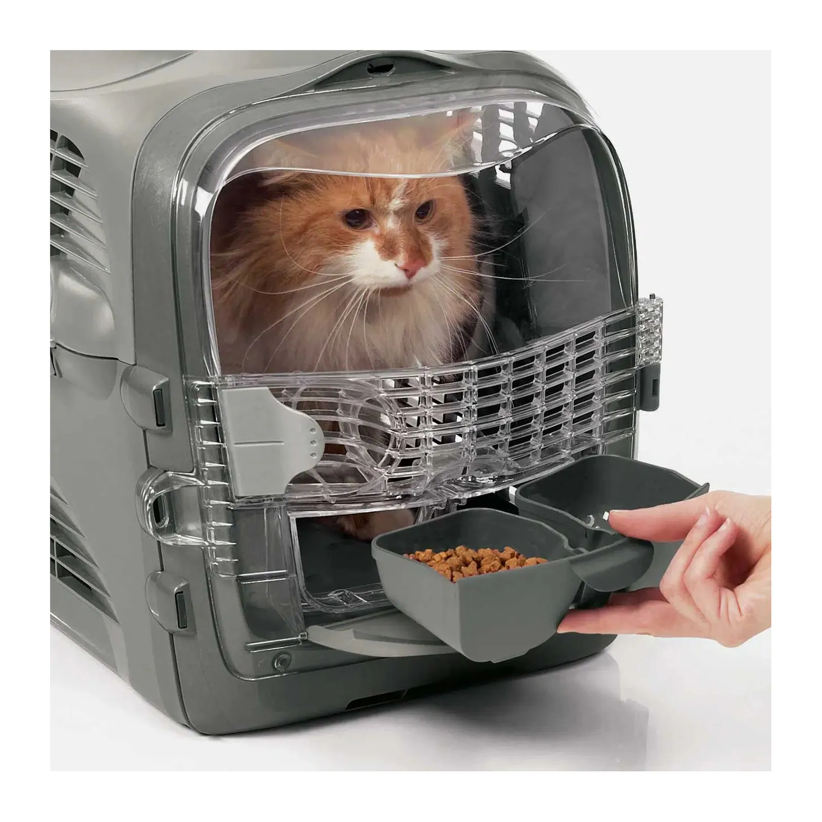 Catit Cabrio, переноска для кошек и собак мелких пород до 11,3 кг, 51×33×35 см, сине-серая