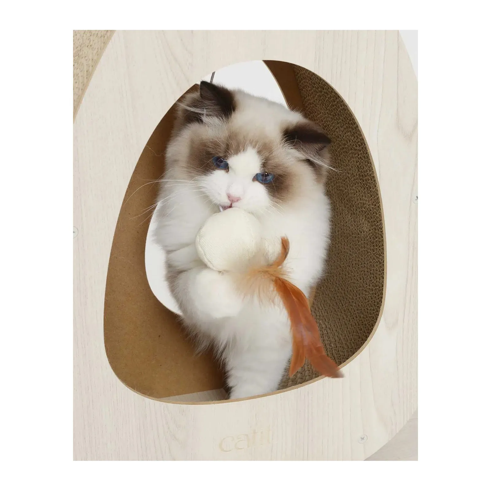 Catit PIXI Wide Scratcher, широкая когтеточка для кошек, 45×23,5×44 см