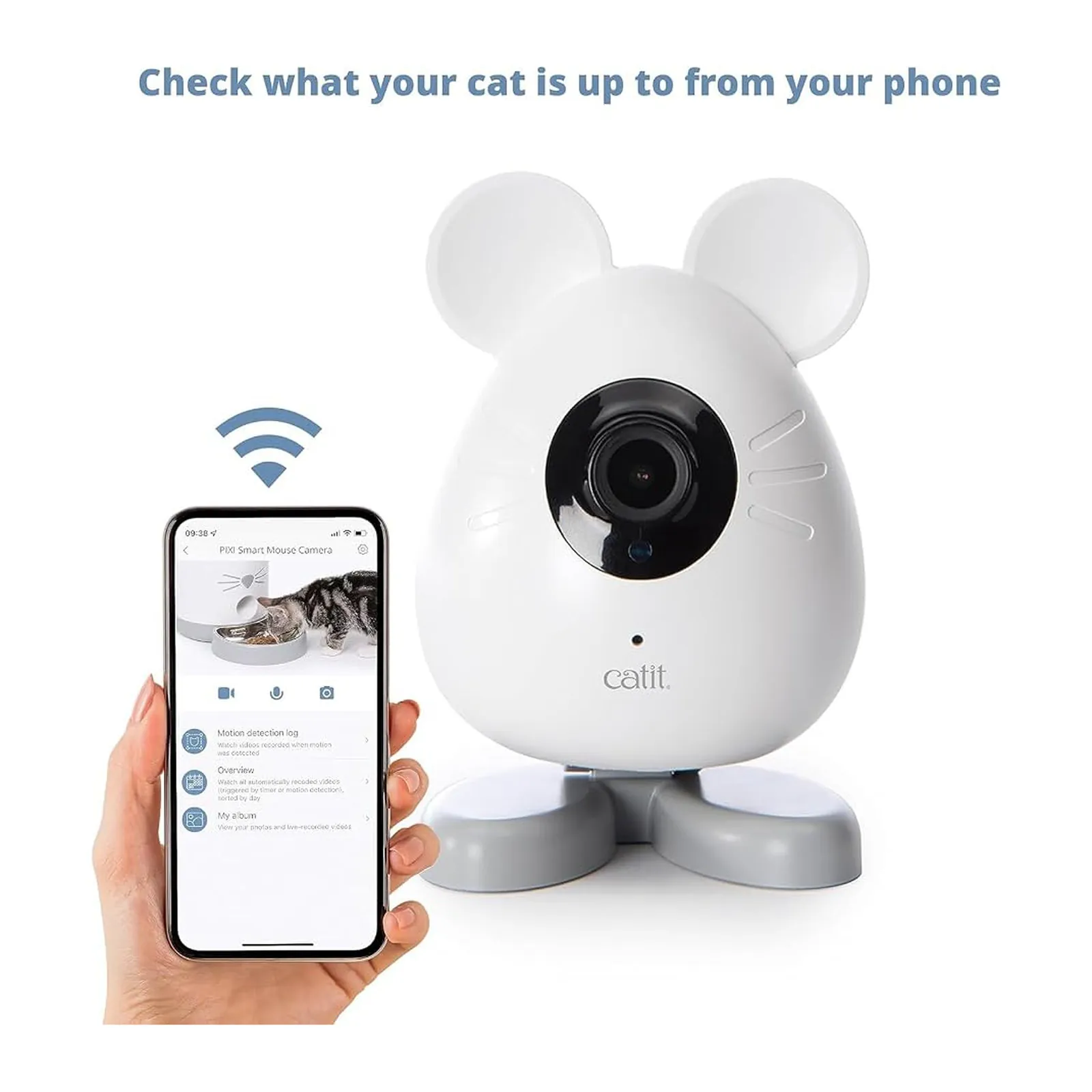 Catit PIXI Smart Mouse Camera, камера для наблюдения за кошкой с ночным видением