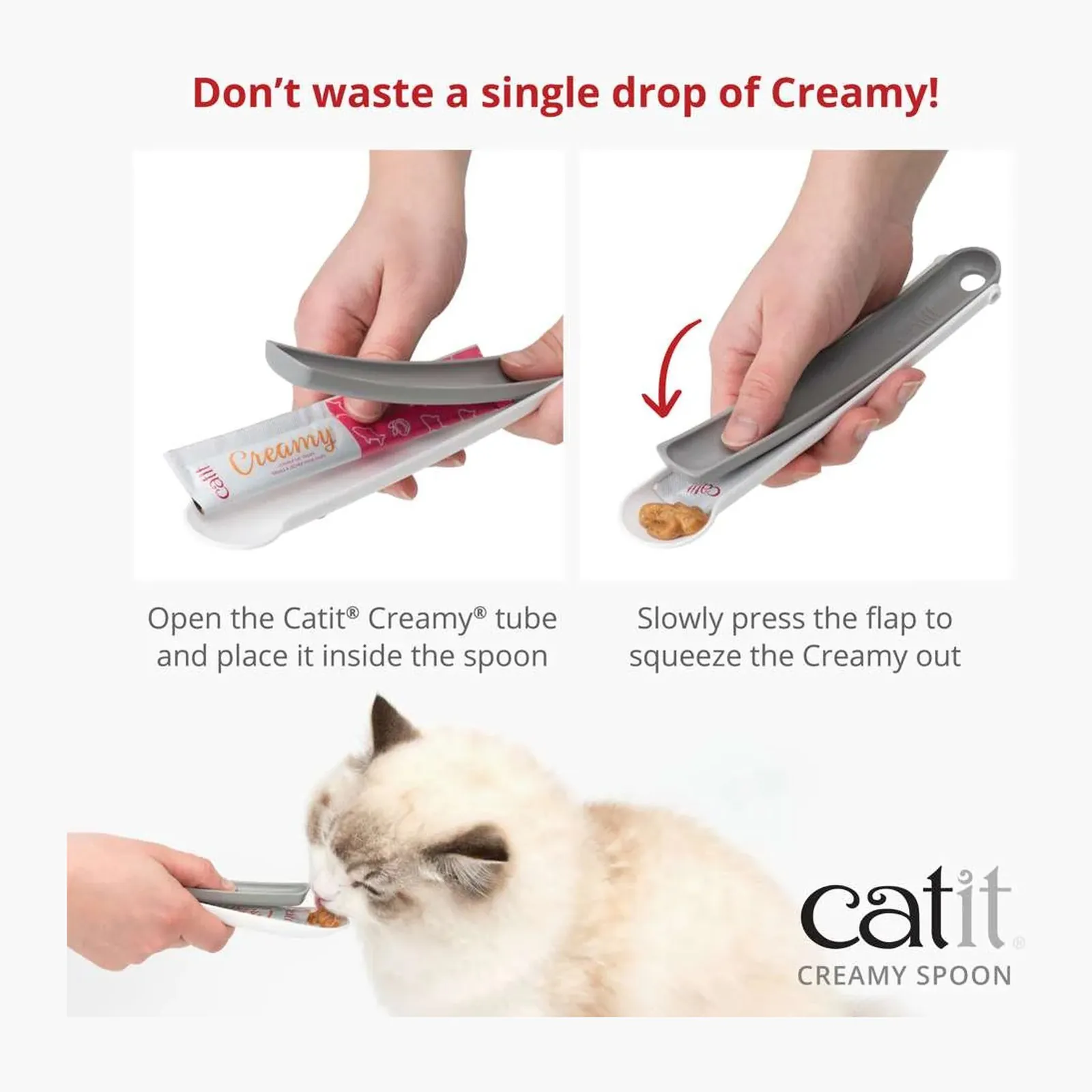 Catit Creamy Spoon, ложка-дозатор для жидких лакомств кошек