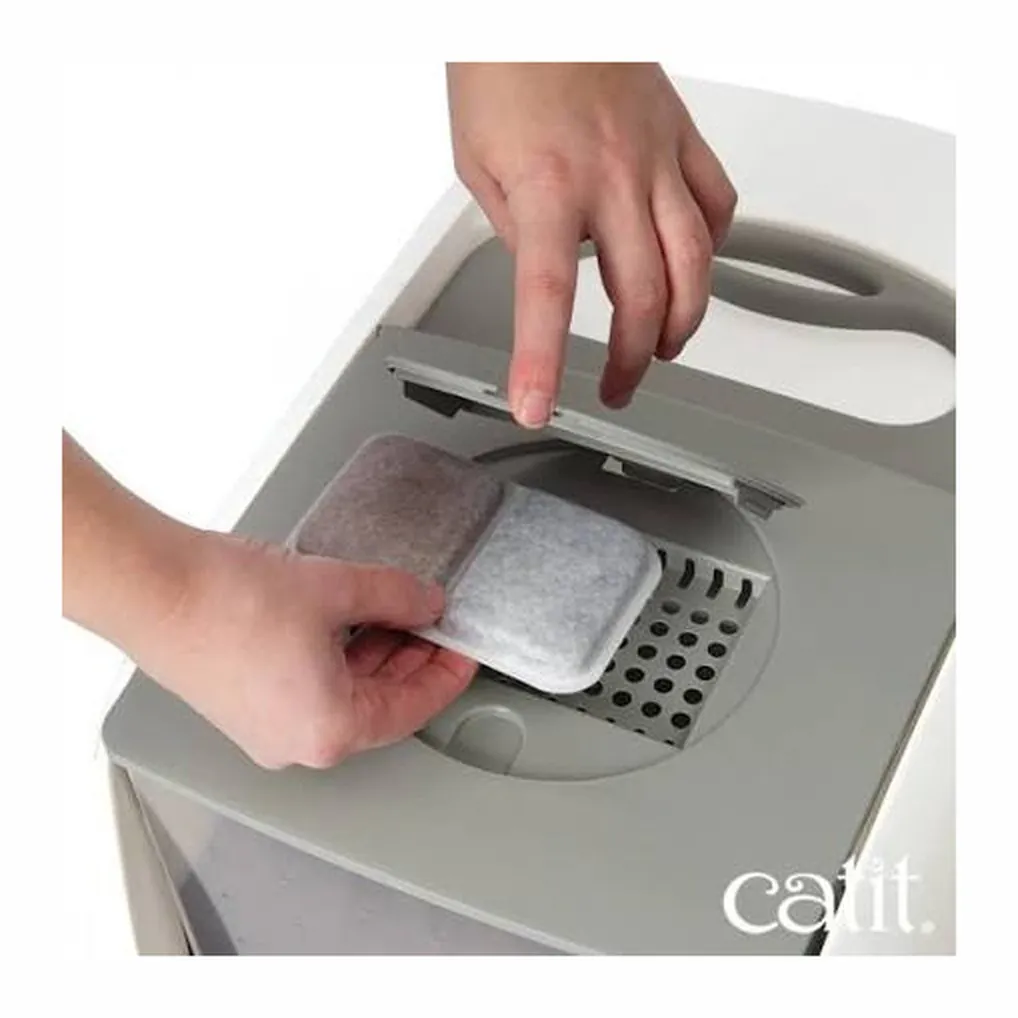 Catit Jumbo, закрытый туалет для кошек с фильтром Airsift