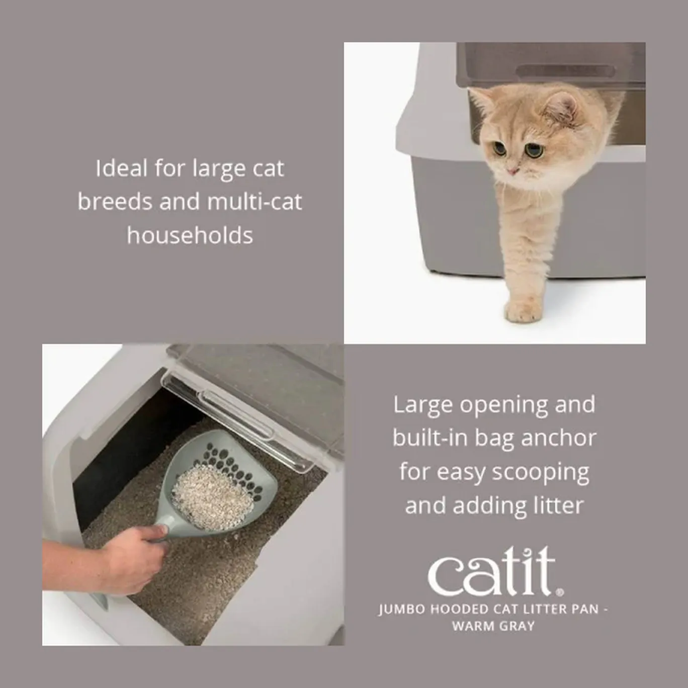 Catit Jumbo, закрытый туалет для кошек с фильтром Airsift