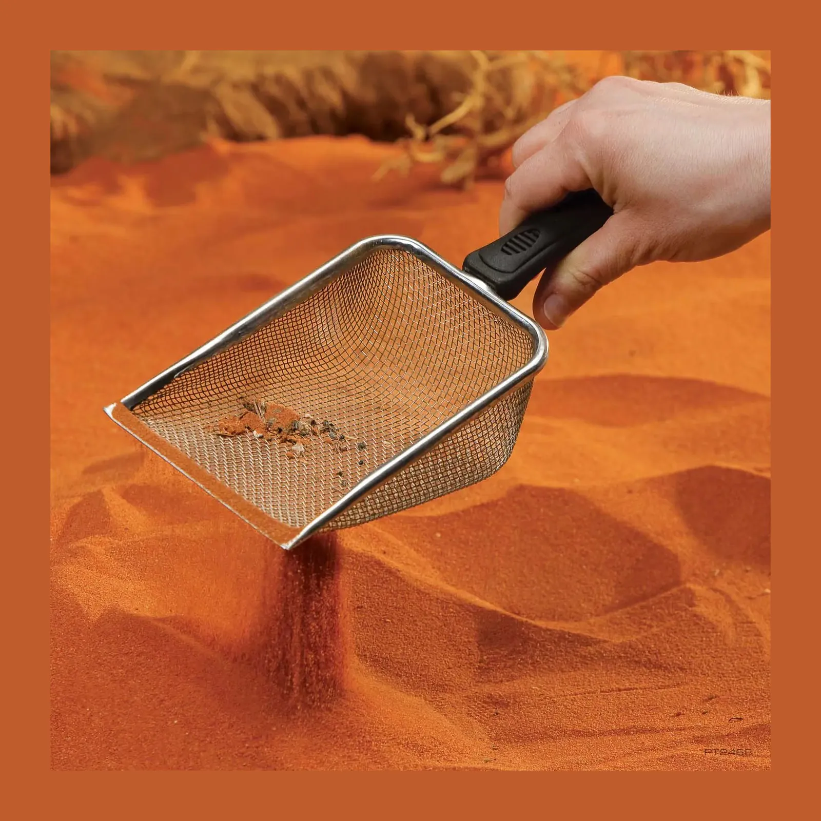 Exo Terra Scoop, lopățică-sită metalică pentru nisipul din terariu