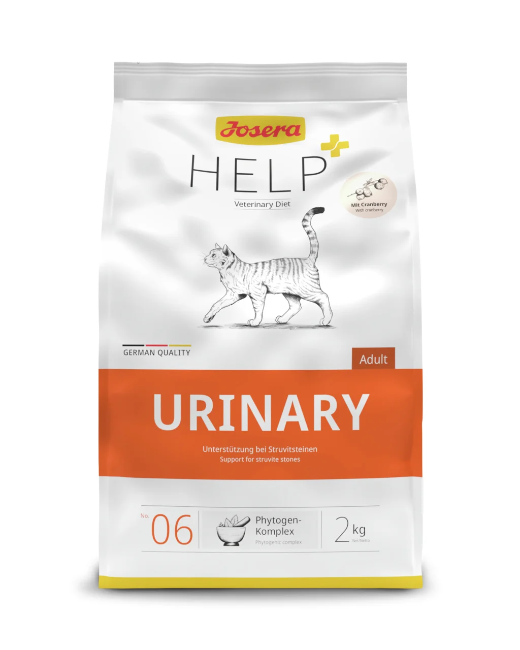 Josera HELP Urinary Cat 2 кг — ветеринарная диета при МКБ у кошек со струвитами