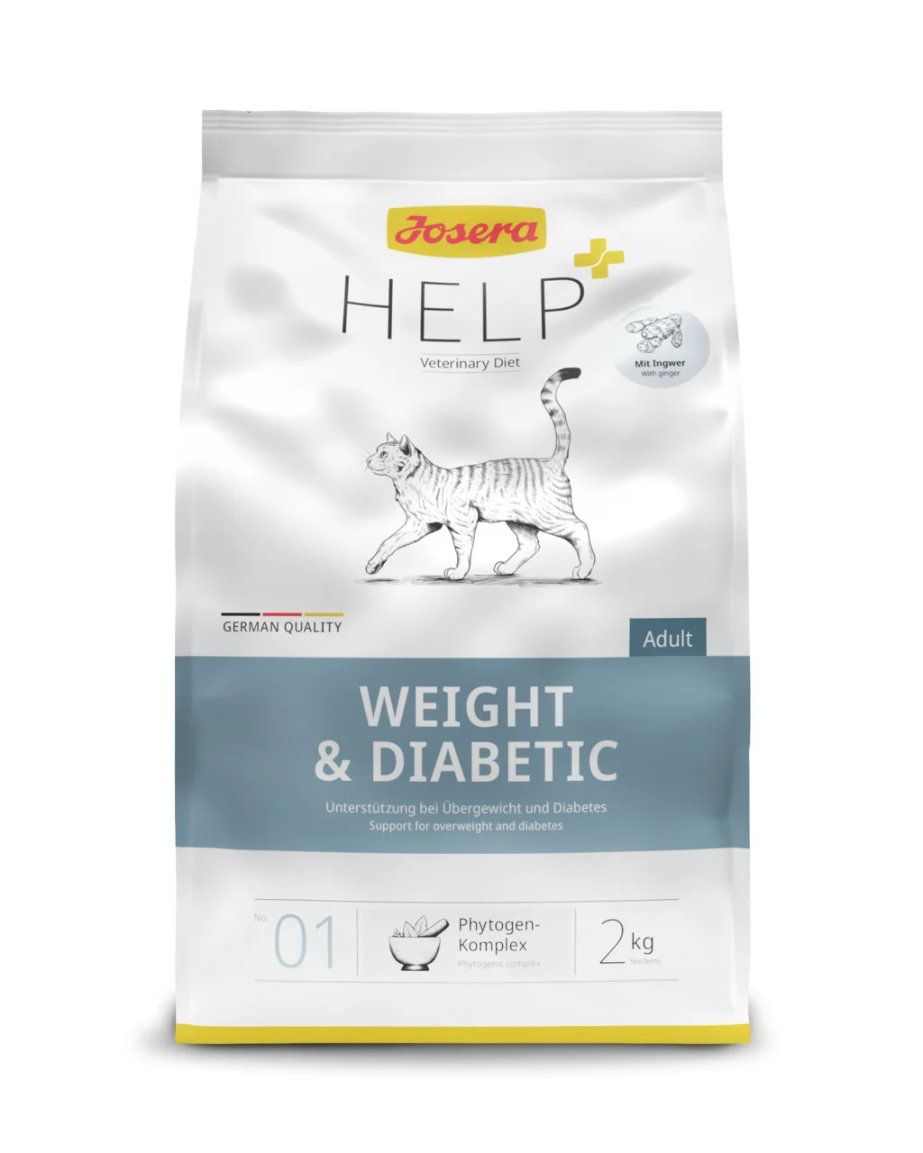 Josera HELP Weight & Diabetic Cat 2 кг — лечебная ветеринарная диета при ожирении и сахарном диабете у кошек