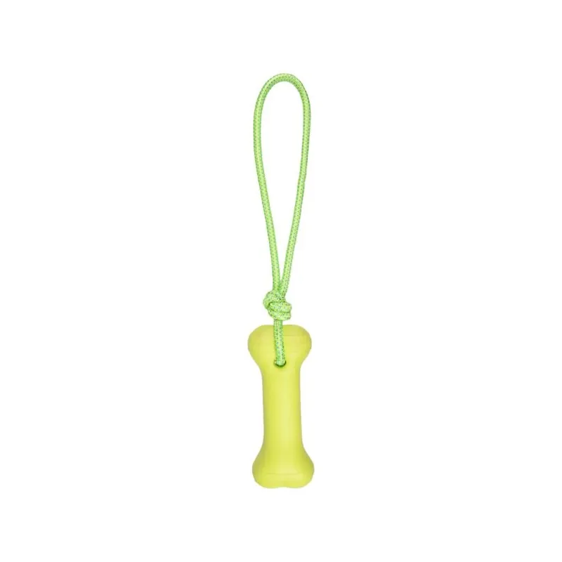 Игрушка резиновая Training Bone+Rope, лайм