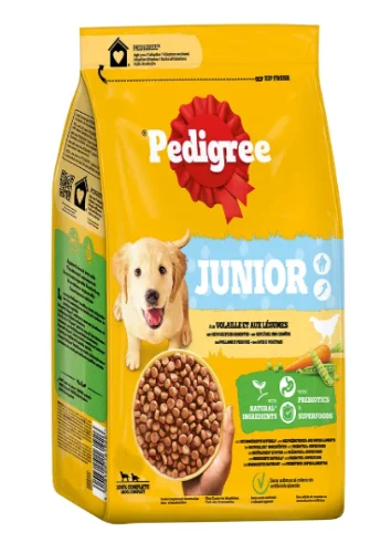 Pedigree Junior для щенков средних и крупных пород с птицей и овощами, 500 г