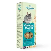 Колосок «Макси Фруктовый» для шиншилл 210 г, премиум-корм, Природа