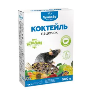 Коктейль для крыс 500 г, премиум-корм с белком, Природа